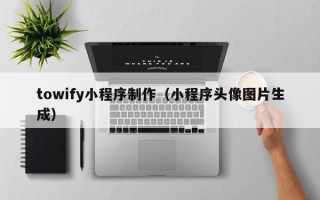 广西towify小程序制作（小程序头像图片生成）